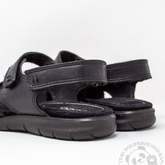 Ecco Sandals Black Leather Slingback Comfort Hook Loop Womens Size 37 P21401316 - Picture 4 of 6